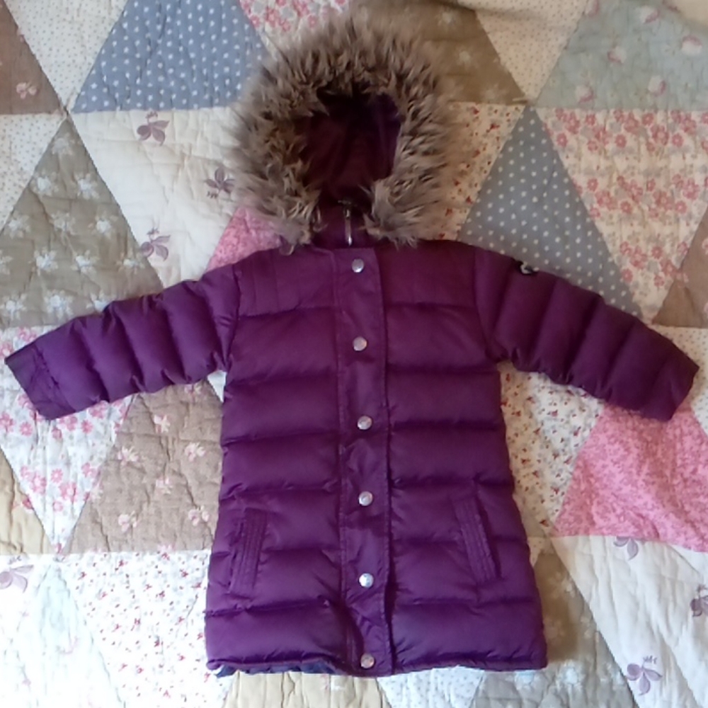 Appaman long down coat, purple, size 2T